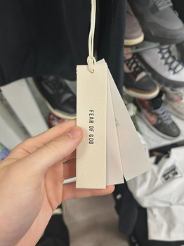 Fear of God Essentials Modern Piping Track Jacket Jet Black/Cloud White • Brand New [2931] - view 4