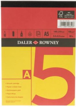 Daler Rowney - Red & Yellow Pad 150g 25SH