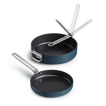 JOSEPH JOSEPH SPACE FOLDING HANDLE FRYING PAN SET - 24/28CM