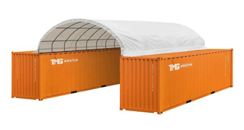 * 20' x 40' PVC Fabric Container Shelter, Fire Retardant, Water Resistant, UV Protected, TMG-ST2041CV(Previously ST2040C)