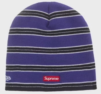 Supreme New Era Stripe Beanie • Brand New [0656] - view 2