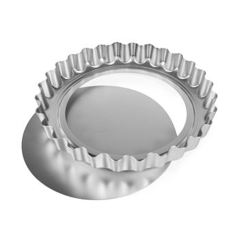 SILVERWOOD LOOSE BASE DEEP FLUTED FLAN TIN - 10" / 25CM