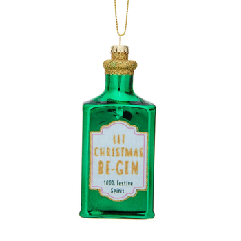 'LET CHRISTMAS BE-GIN' BAUBLE DECORATION