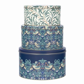 WILLIAM MORRIS 'STRAWBERRY THIEF' ROUND CAKE TIN