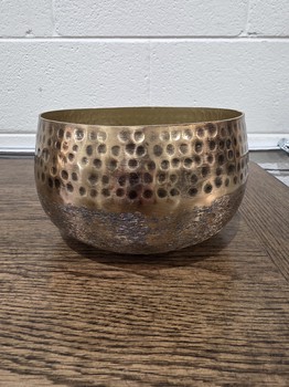 Lg Copper Dot Line Pot