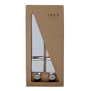 Ibex Clip On Braces - White