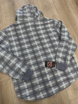 FW23 Supreme Hooded Plaid Knit Shirt 'Blue' • Pre-Owned [6584] - view 4