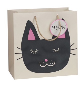 Unique Paper - Gift Bag Kraft Large Cat - GB3/4493