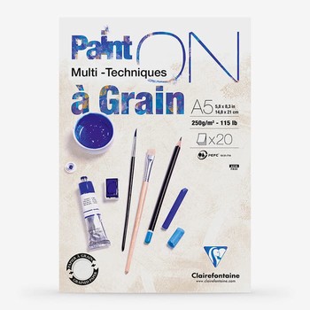 Clairefontaine Paint'On Mix Media Pad A5 Grain 975048C