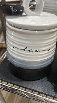 Rustic Modern Ceramic Canister sm tea