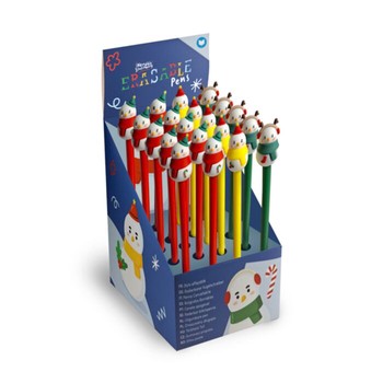 Puckator - Christmas Snowman Erasable Pen with Topper - XPEN386