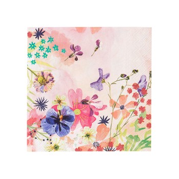 FLORAL COCKTAIL  NAPKINS - PACK OF 20