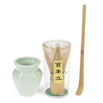 MATCHA WHISK AND STAND SET - 4 PIECES