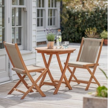 GARDEN TRADING CARRICK TABLE AND TWO CHAIR SET - CHOICE OF 2