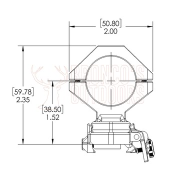 Magne-Tech Magnetic Scope Mount Set 30x38.5mm