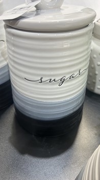 Rustic Modern Ceramic Canister md sugar