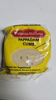 Maharajah's Cumin Papadam 100g
