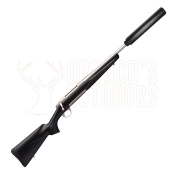 Browning X-Bolt Stainless Steel Stalker .308 Threaded + DPT MK2 14x1 .30 Cal OB Suppressor