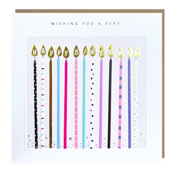 Tracks - Series K *Sparkle - Blank - HB on Candles - Foil/Emb - C3277