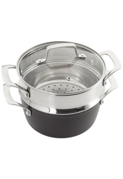 CASSEROLE PAN 20CM NON STICK WITH STEAMER INSERT ROCKTANIUM