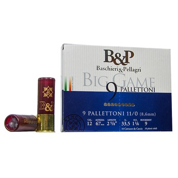 B&P Big Game 9 Pelletoni 2⅝" 34gr 12g