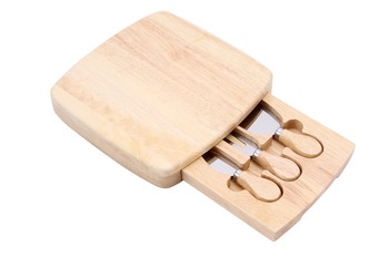 CHEESEBOARD WITH DRAWER AND 3 KNIVES