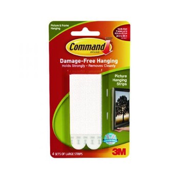 3M Command Picture Hanging Strips Large Pk 4