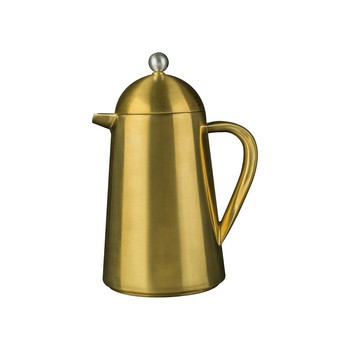 BRUSHED GOLD DOUBLE WALLED 3 CUP JUG CAFETIERE