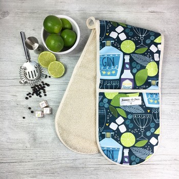 GIN AND TONIC DOUBLE OVEN GLOVE