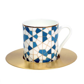 Gold Geo Coffee Cups - Set of 6