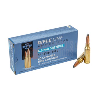 PPU Rifle ammunition 6.5 Grendel SP 123gr