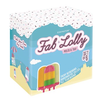 FAB ICE LOLLY MOULDS - PACK OF 6