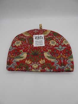 WILLIAM MORRIS RED STRAWBERRY THIEF TEA COSY
