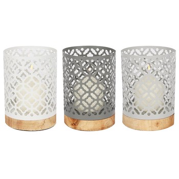 MORROCAN LANTERN WITH WOODEN BASE