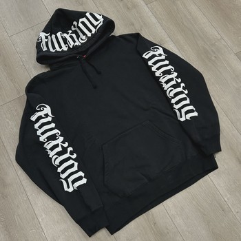 Supreme Ambigram Hooded Sweatshirt in Black • Pre-Owned [5723] - view 6