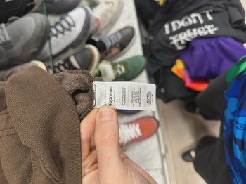 Supreme Small Box Zip Up Hooded Sweatshirt (FW25) Brown • Brand New [8321] - view 3