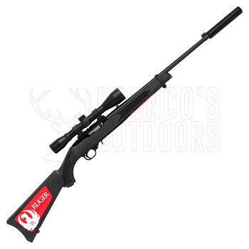 Ruger 10/22 Blued Synthetic .22 + 4x40 + Suppressor