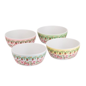 CATH KIDSTON STRAWBERRY MELAMINE BOWLS - SET OF 4