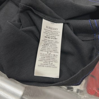 Burberry  Logo Embroidered Cotton Tee Black • Brand New [2648] - view 4