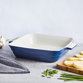 FOUNDRY SQUARE CERAMIC DISH - LIMOGES BLUES