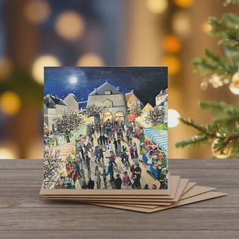 Green Pebble -Christmas Market  Set of 6 Cards - SL204