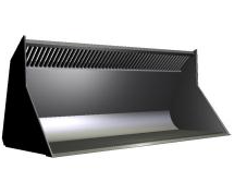 * 120" High Volume Skid Steer Snow Bucket Less attach Alo/Global