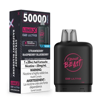 Level X Flavour Beast G2 Ultra 50k - Strawberry Raspberry Blueberry Iced