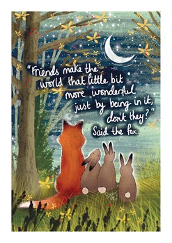 Art File - Fox Under the Moon Friends World- FX18A
