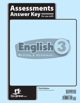 BJU ENGLISH 3 ASMT ANS KEY 3RD ED