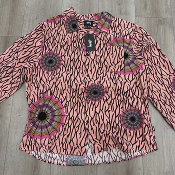Stüssy Spider Web Flannel LS Shirt • Brand New [3194] - view 4