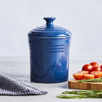 FOUNDRY CERAMIC STORAGE JAR - LIMOGES BLUES