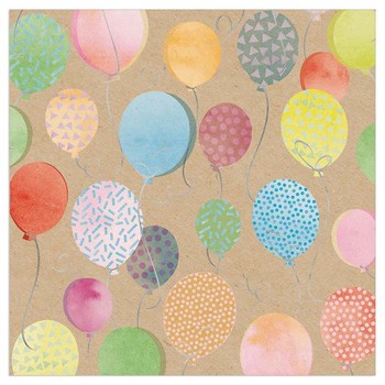 Artebene - Balloons Brown Napkin - 132782