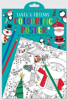 Rachel Ellen - Giant Colouring Poster - Christmas - Santa & Friends - XCPOSTER01