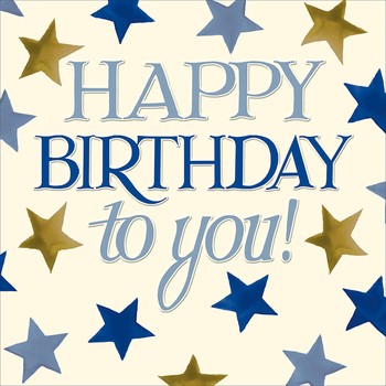 Woodmansterne - Happy  Text With Stars - Greetings Card